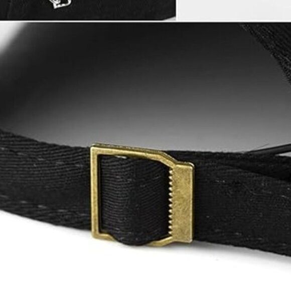 Canva Hat Men's Dad Fashion Casual Vintage BLACK, Adjustable, Letter Pattern New - Picture 3 of 3